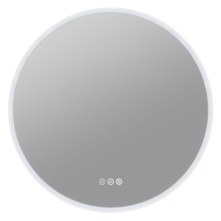 ANZZI 24in Dia. LED Front/Back Lighting Bathroom Mirror With Defogger BA-LMDFX018AL